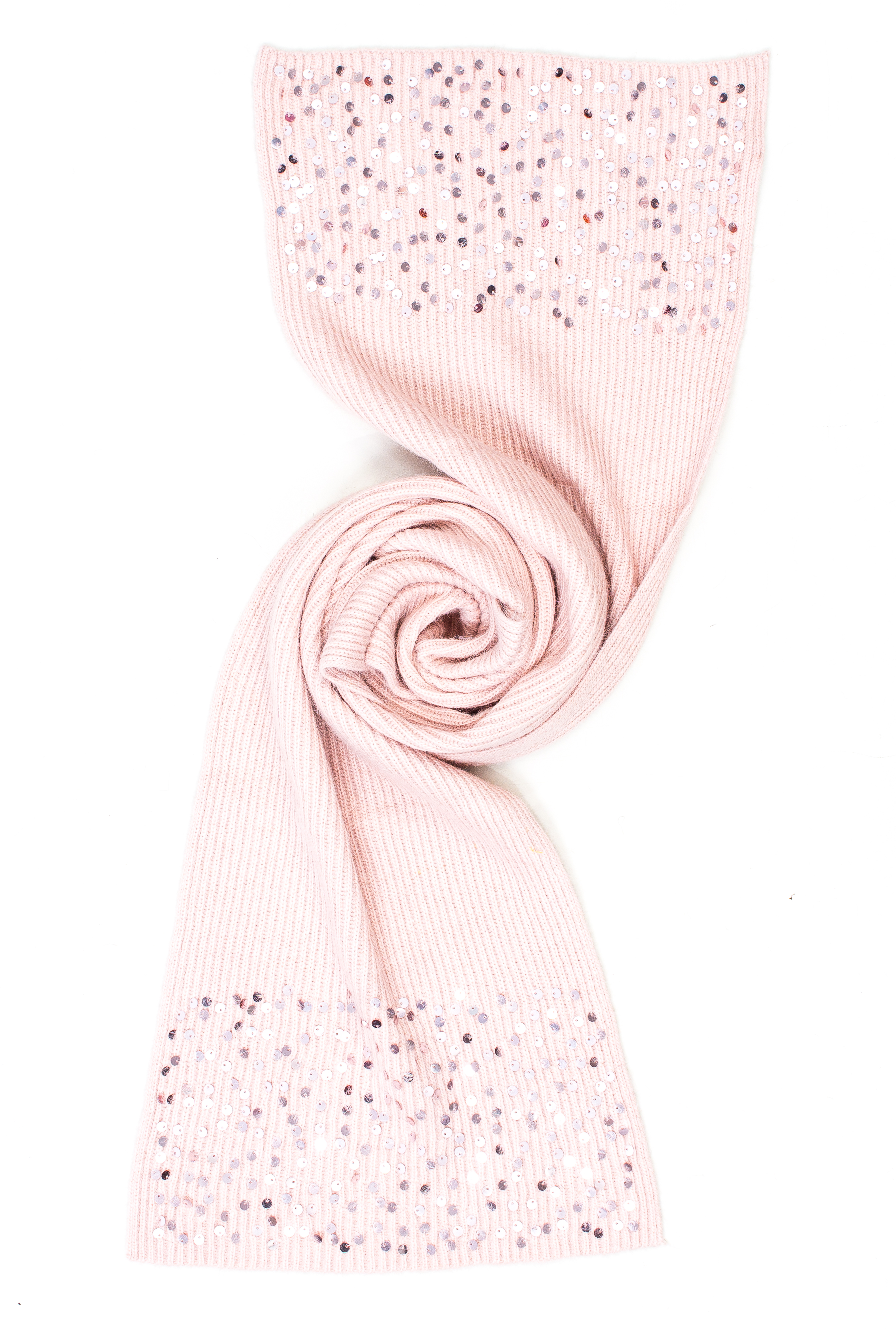 STOLA MAGLIA CON PAILLETTES, TG.UNICA - PINK